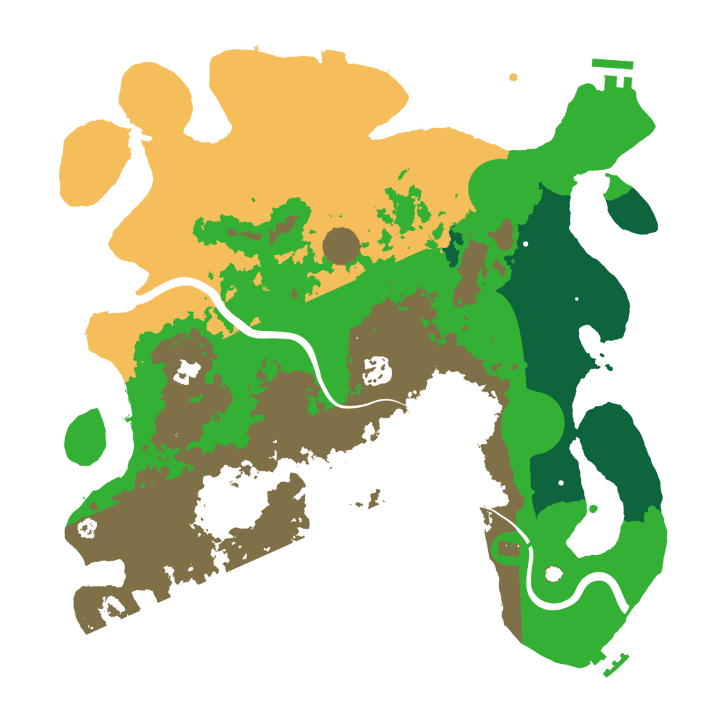 Biome Rust Map: Procedural Map, Size: 3500, Seed: 30