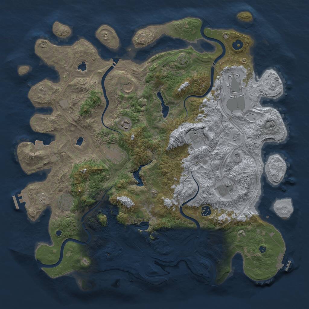 Rust Map: Procedural Map, Size: 4500, Seed: 690997914, 15 Monuments