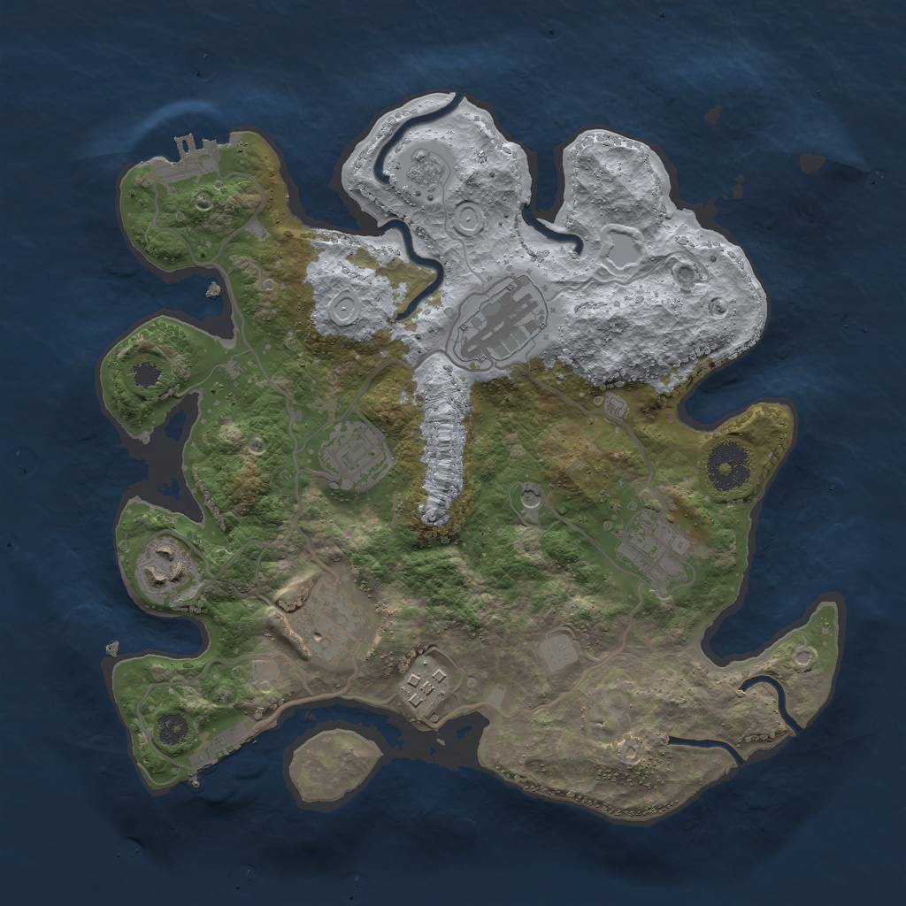 Rust Map: Procedural Map, Size: 2999, Seed: 13825, 13 Monuments