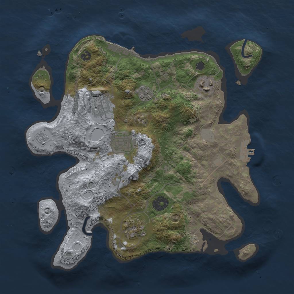 Rust Map: Procedural Map, Size: 2900, Seed: 17777, 11 Monuments