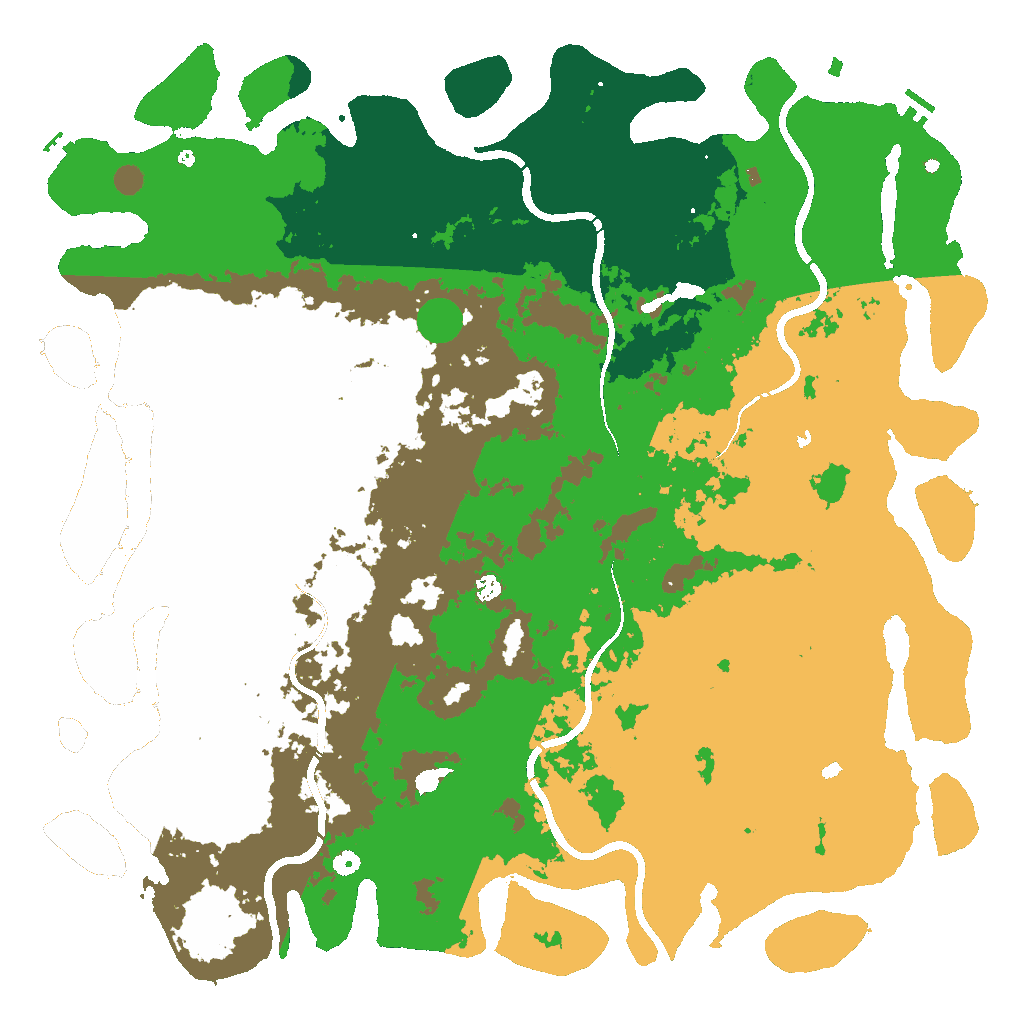 Biome Rust Map: Procedural Map, Size: 6000, Seed: 12345