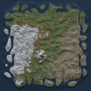 Thumbnail Rust Map: Procedural Map, Size: 6000, Seed: 12345, 20 Monuments