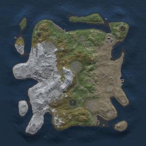 Thumbnail Rust Map: Procedural Map, Size: 3000, Seed: 17777, 15 Monuments