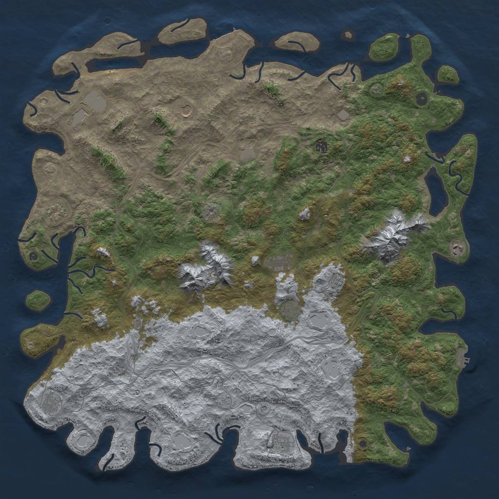 Rust Map: Procedural Map, Size: 6000, Seed: 89798751, 19 Monuments
