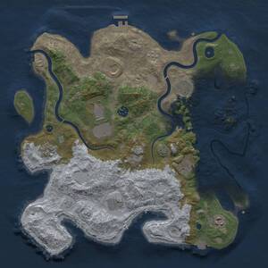 Thumbnail Rust Map: Procedural Map, Size: 3800, Seed: 2147483647, 15 Monuments