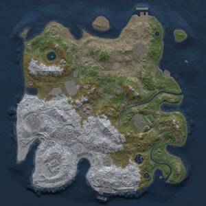 Thumbnail Rust Map: Procedural Map, Size: 3500, Seed: 6000, 14 Monuments