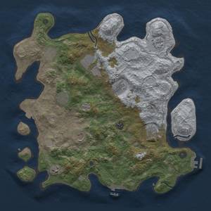 Thumbnail Rust Map: Procedural Map, Size: 4000, Seed: 123, 18 Monuments