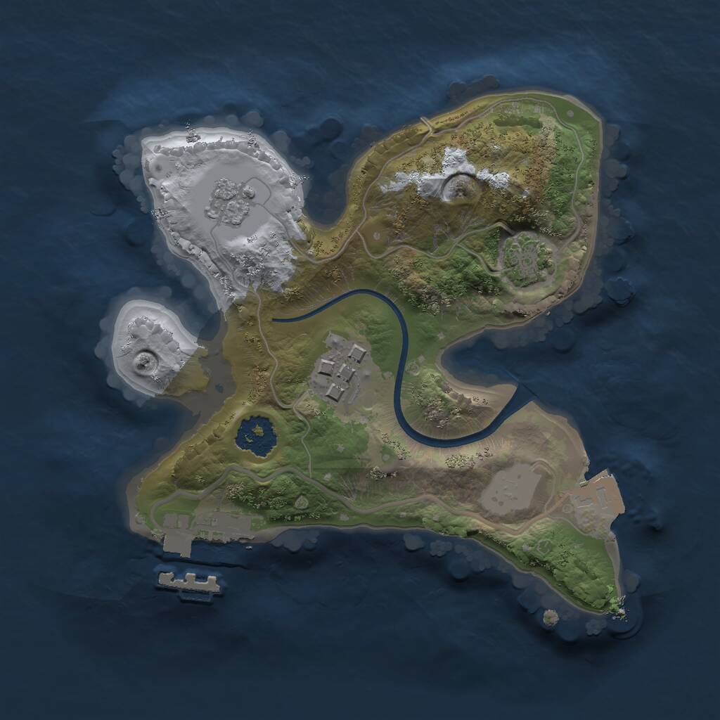 Rust Map: Procedural Map, Size: 1800, Seed: 768, 5 Monuments