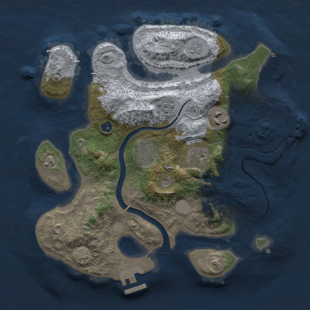Rust Map: Procedural Map, Size: 2800, Seed: 1310, 10 Monuments