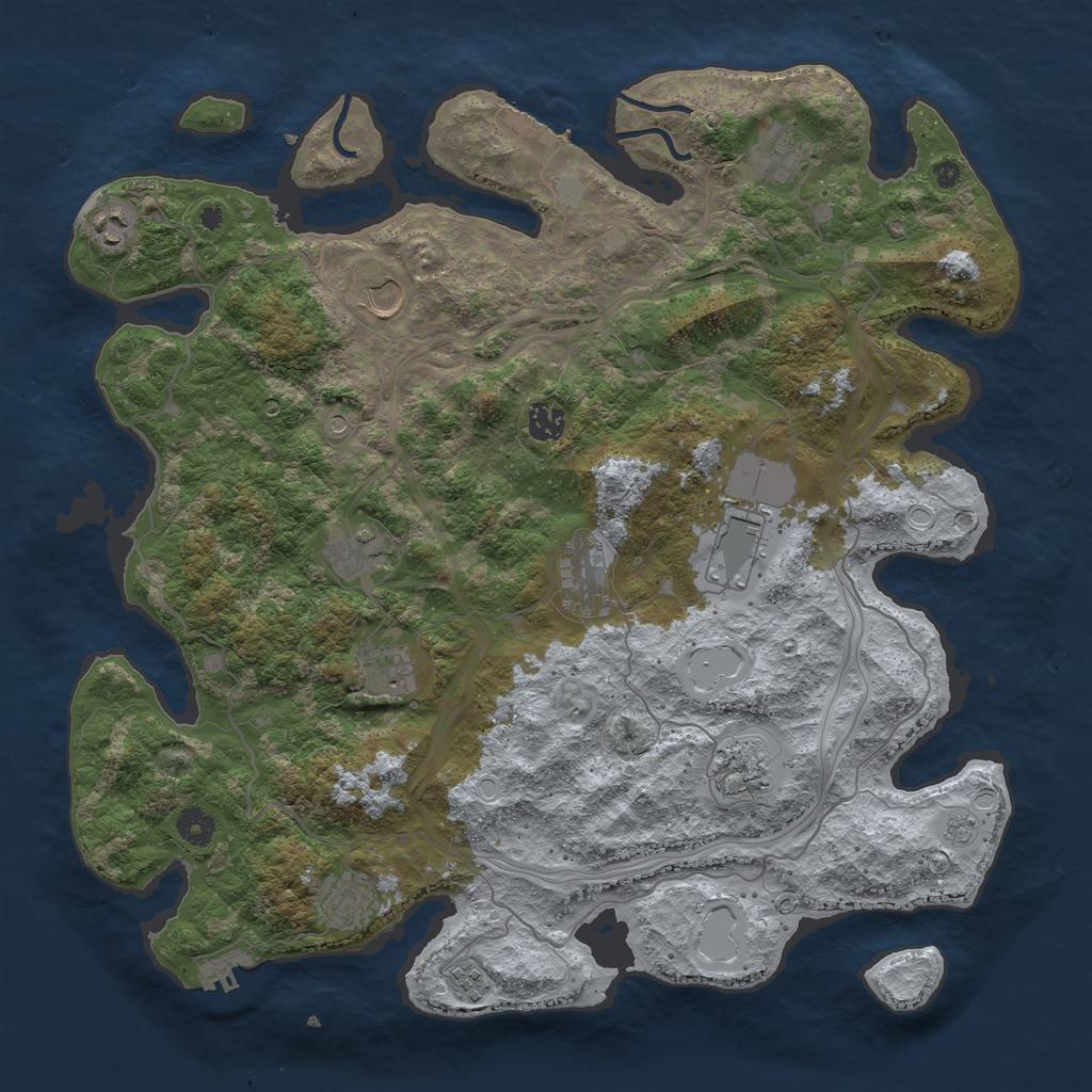 Rust Map: Procedural Map, Size: 4250, Seed: 19891987, 18 Monuments