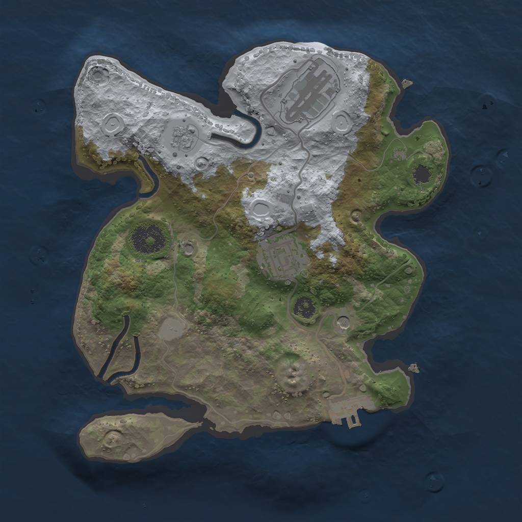 Rust Map: Procedural Map, Size: 2500, Seed: 11, 8 Monuments