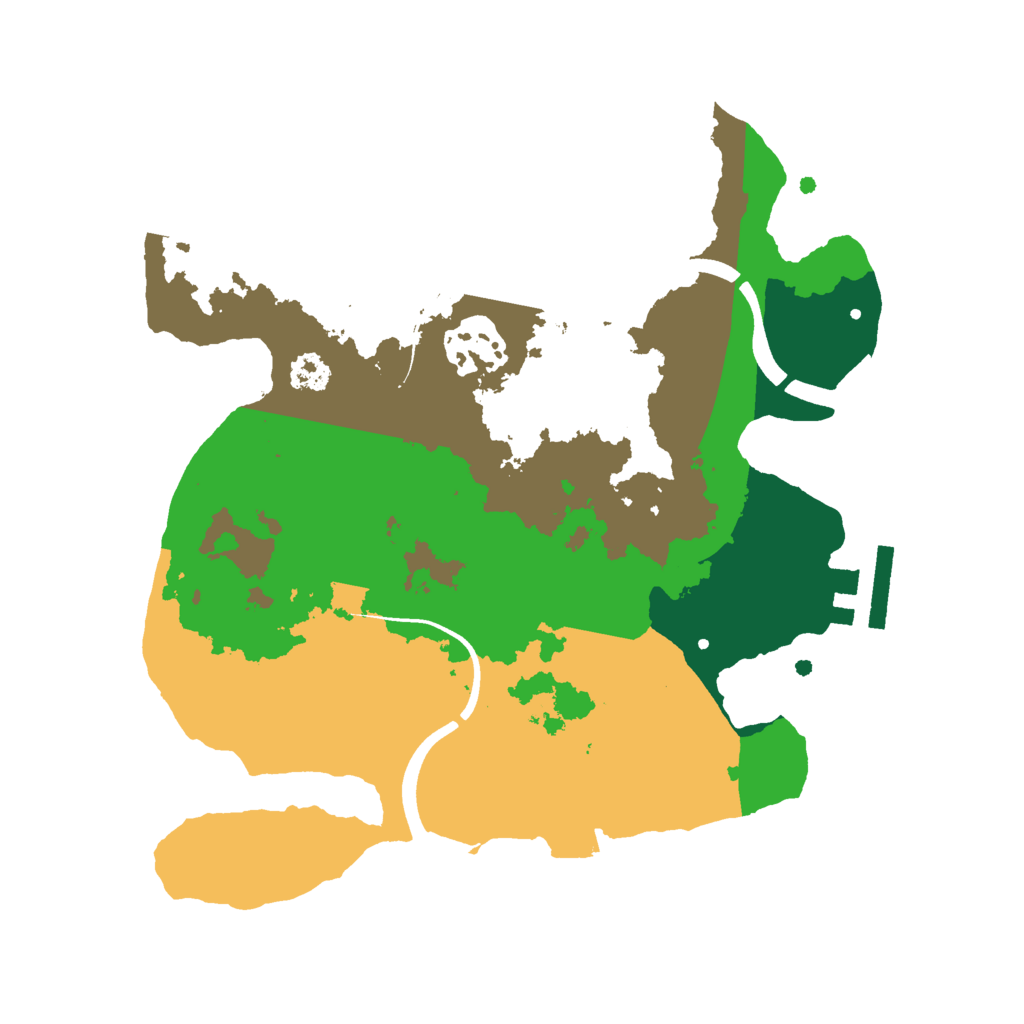 Biome Rust Map: Procedural Map, Size: 2500, Seed: 11