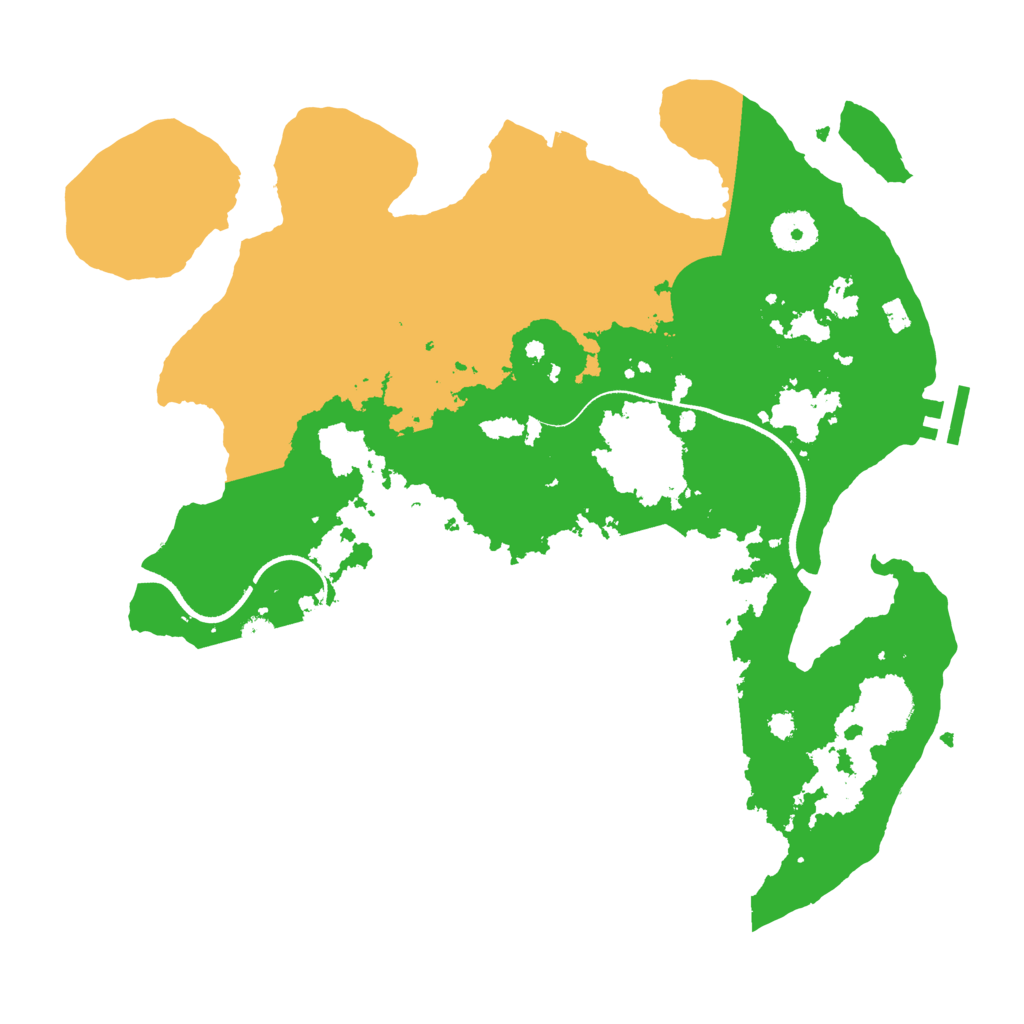 Biome Rust Map: Procedural Map, Size: 3500, Seed: 4125525