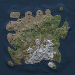 Thumbnail Rust Map: Procedural Map, Size: 3500, Seed: 702380609, 15 Monuments