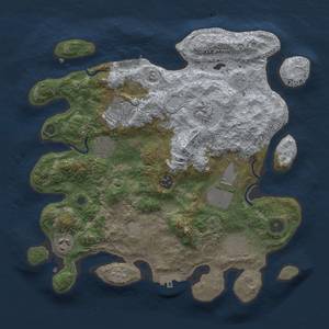 Thumbnail Rust Map: Procedural Map, Size: 3500, Seed: 893853373, 15 Monuments