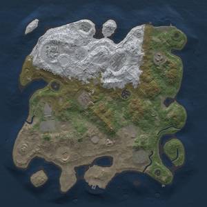 Thumbnail Rust Map: Procedural Map, Size: 3500, Seed: 121212, 19 Monuments