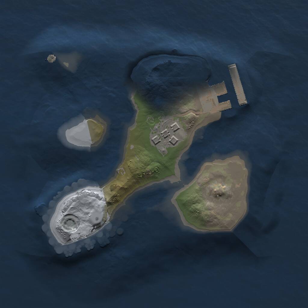 Rust Map: Procedural Map, Size: 1500, Seed: 1225725931, 3 Monuments