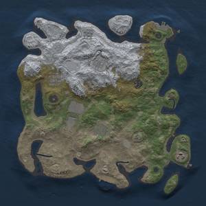 Thumbnail Rust Map: Procedural Map, Size: 3500, Seed: 1016604890, 15 Monuments