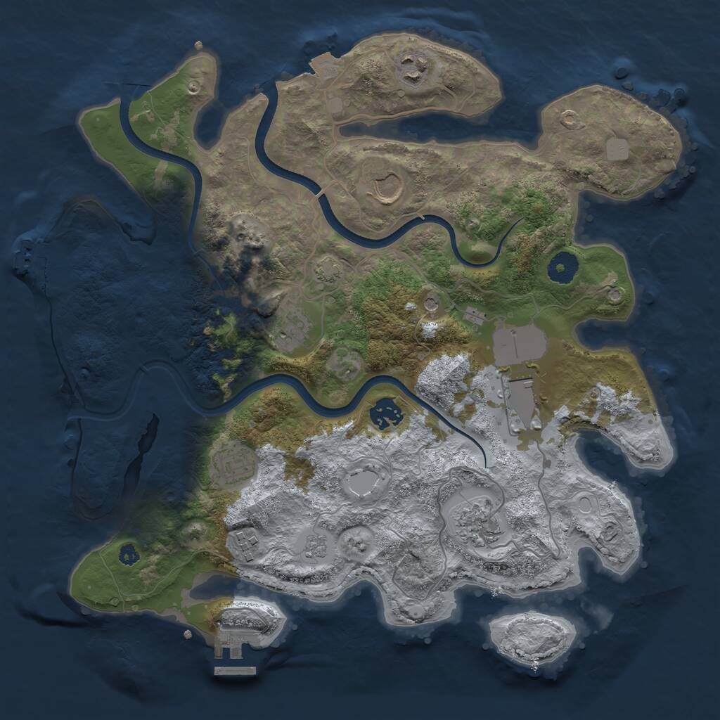 Rust Map: Procedural Map, Size: 3500, Seed: 178, 14 Monuments