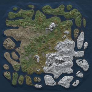 Thumbnail Rust Map: Procedural Map, Size: 6000, Seed: 69420, 20 Monuments