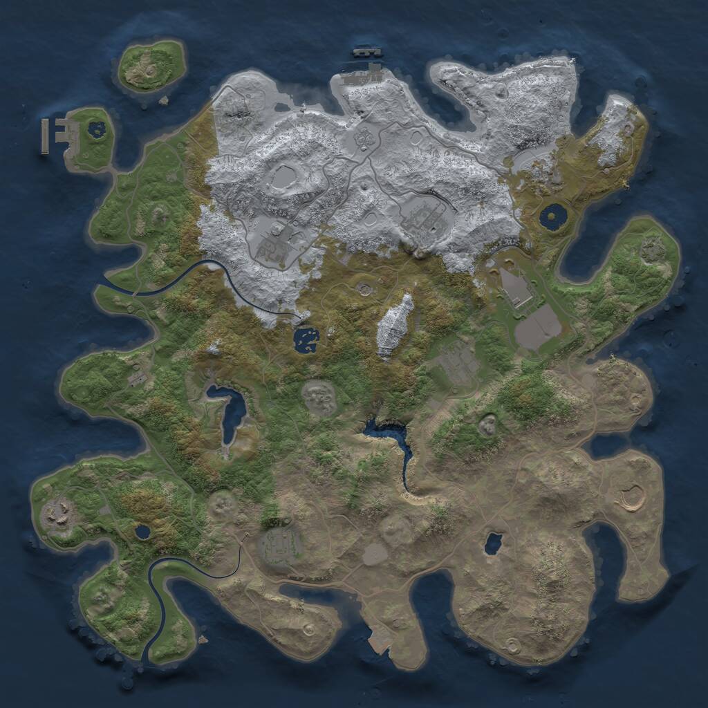 Rust Map: Procedural Map, Size: 4000, Seed: 640589, 15 Monuments