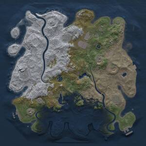 Thumbnail Rust Map: Procedural Map, Size: 4000, Seed: 1897282785, 16 Monuments