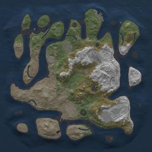 Thumbnail Rust Map: Procedural Map, Size: 3500, Seed: 1502395904, 13 Monuments