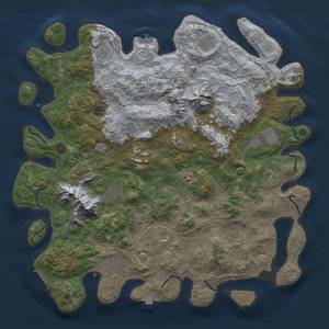 Thumbnail Rust Map: Procedural Map, Size: 5000, Seed: 1, 19 Monuments