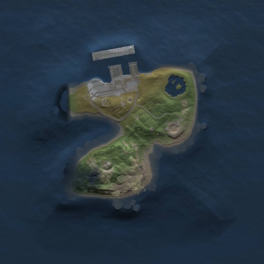 Rust Map: Procedural Map, Size: 1250, Seed: 1014, 2 Monuments