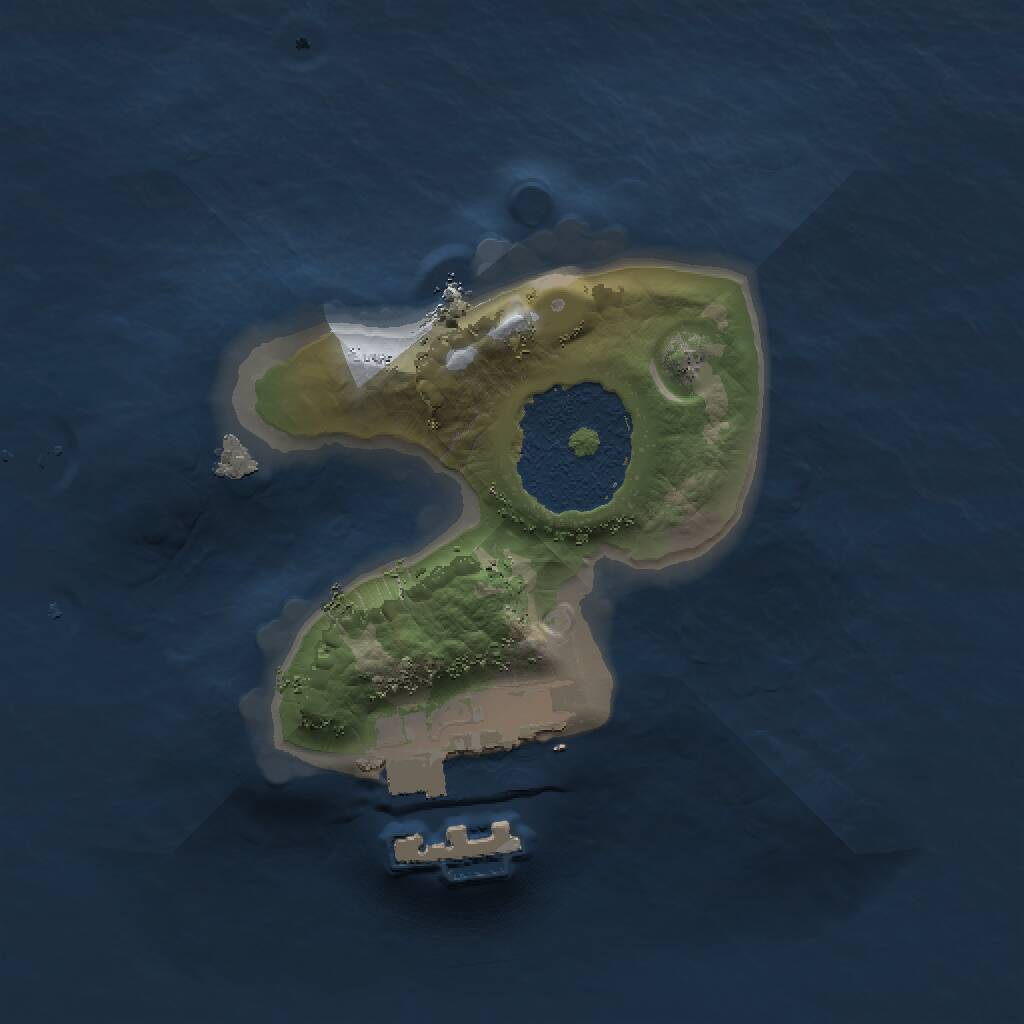 Rust Map: Procedural Map, Size: 1250, Seed: 1014, 2 Monuments