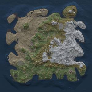 Thumbnail Rust Map: Procedural Map, Size: 4000, Seed: 25, 15 Monuments