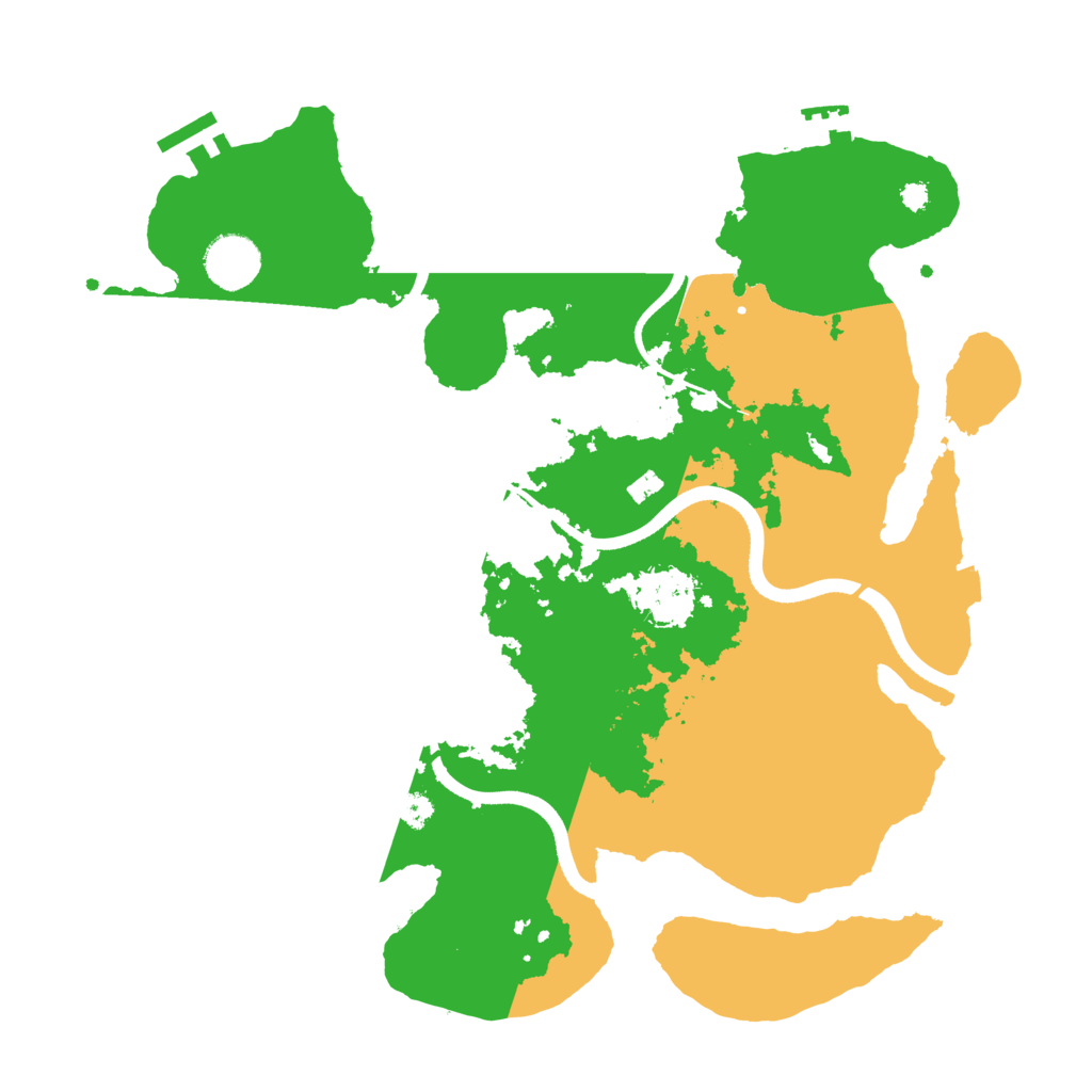 Biome Rust Map: Procedural Map, Size: 3500, Seed: 8262