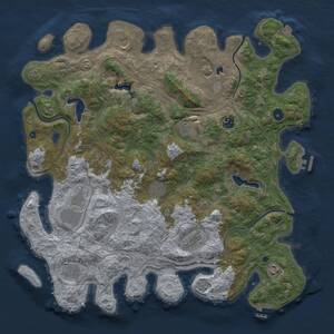 Thumbnail Rust Map: Procedural Map, Size: 4500, Seed: 3, 16 Monuments
