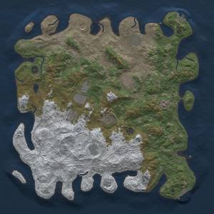 Thumbnail Rust Map: Procedural Map, Size: 4500, Seed: 3, 19 Monuments