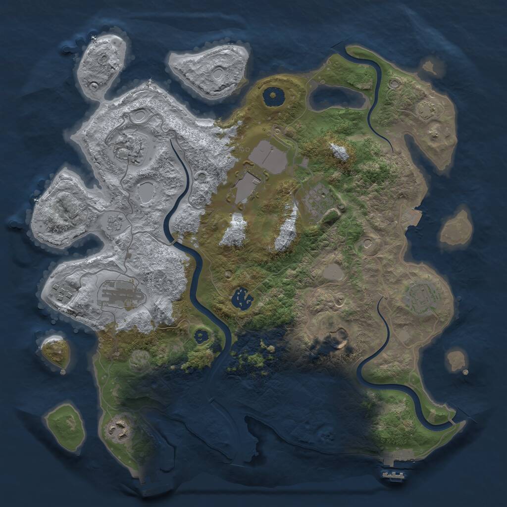 Rust Map: Procedural Map, Size: 3600, Seed: 13448, 15 Monuments