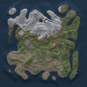 Thumbnail Rust Map: Procedural Map, Size: 3800, Seed: 1234, 16 Monuments