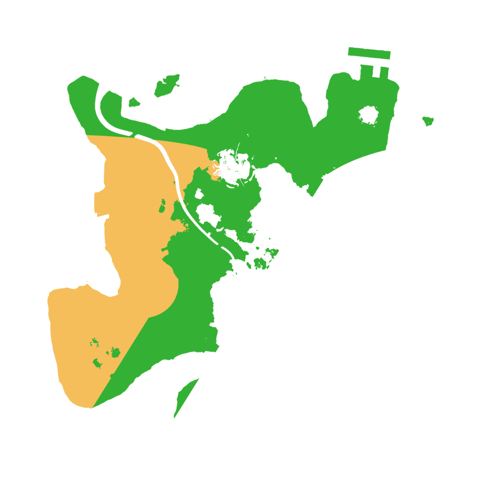 Biome Rust Map: Procedural Map, Size: 2400, Seed: 19