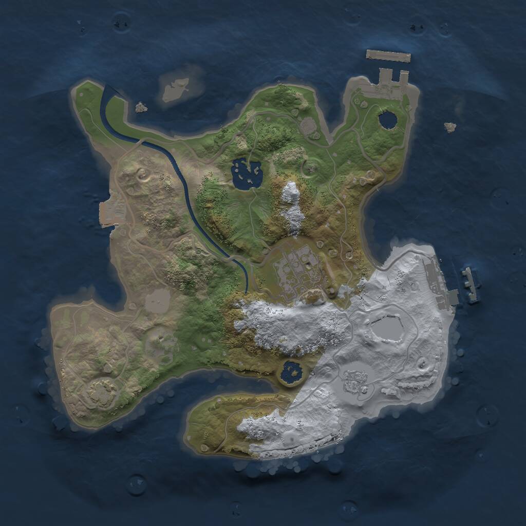 Rust Map: Procedural Map, Size: 2400, Seed: 19, 7 Monuments