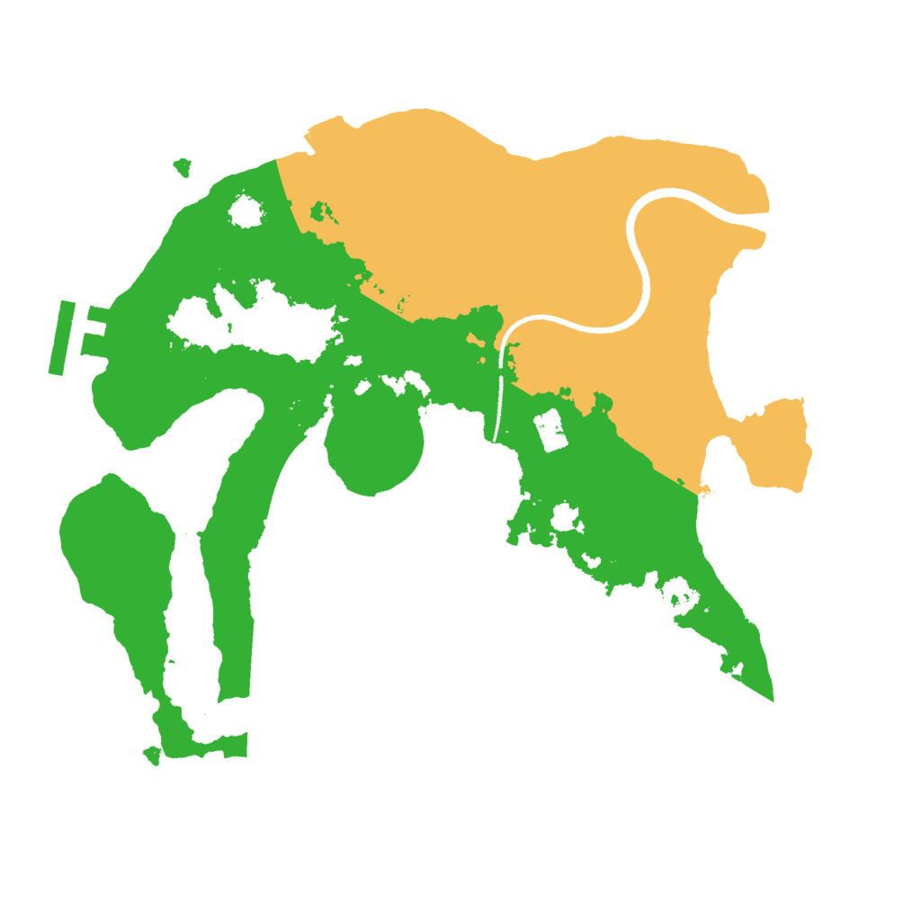 Biome Rust Map: Procedural Map, Size: 2500, Seed: 1840694146