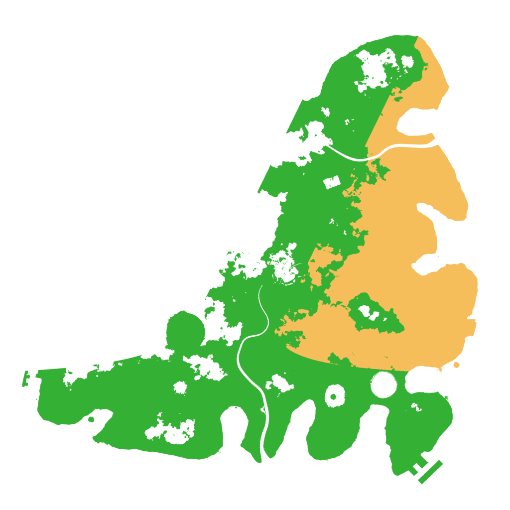 Biome Rust Map: Procedural Map, Size: 3500, Seed: 545399
