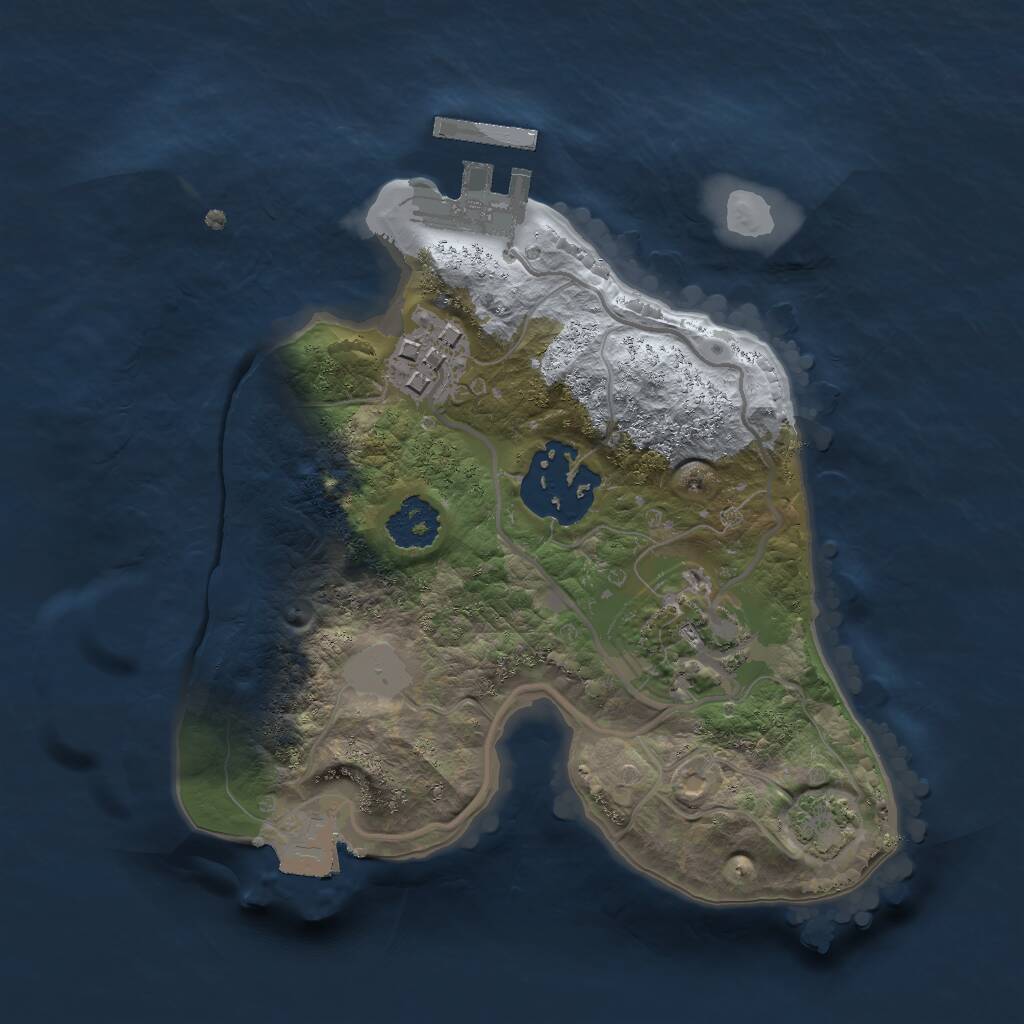 Rust Map: Procedural Map, Size: 2000, Seed: 92, 6 Monuments