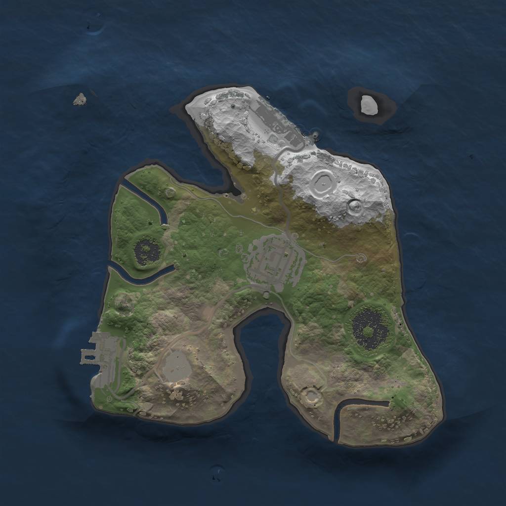 Rust Map: Procedural Map, Size: 2000, Seed: 92, 8 Monuments