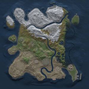 Thumbnail Rust Map: Procedural Map, Size: 3000, Seed: 41, 13 Monuments