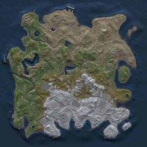 Thumbnail Rust Map: Procedural Map, Size: 4000, Seed: 50, 14 Monuments