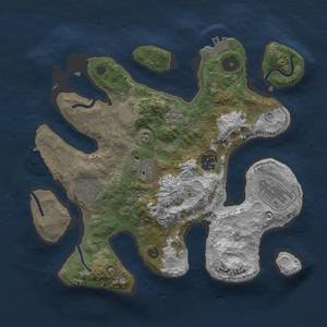 Thumbnail Rust Map: Procedural Map, Size: 3000, Seed: 712372, 13 Monuments