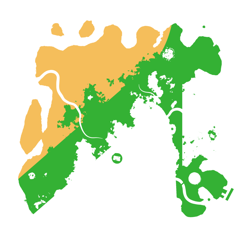 Biome Rust Map: Procedural Map, Size: 3700, Seed: 121035302