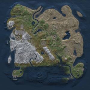 Thumbnail Rust Map: Procedural Map, Size: 4000, Seed: 3562, 17 Monuments