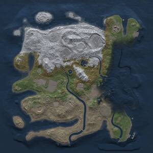 Thumbnail Rust Map: Procedural Map, Size: 3500, Seed: 22, 15 Monuments