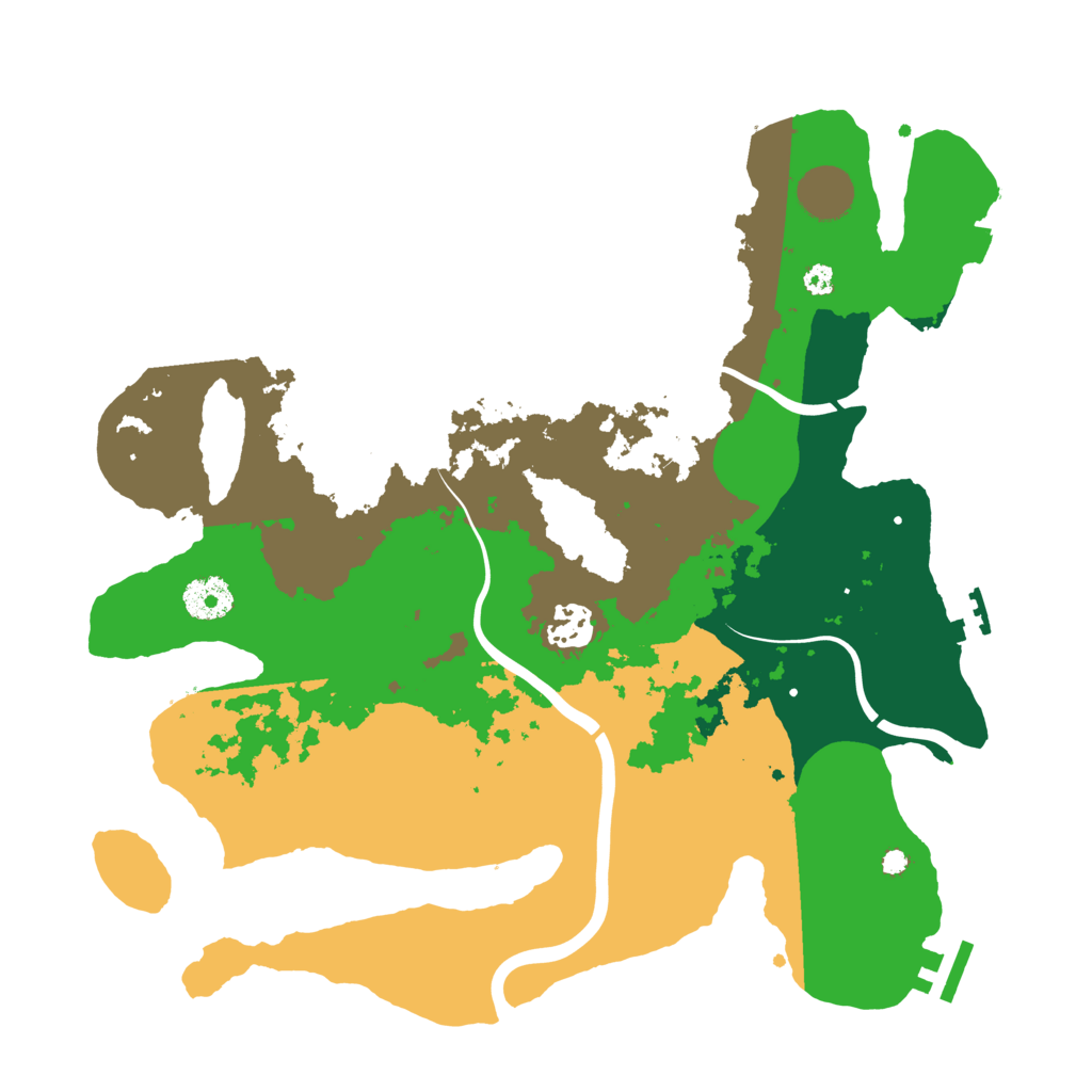 Biome Rust Map: Procedural Map, Size: 3500, Seed: 22
