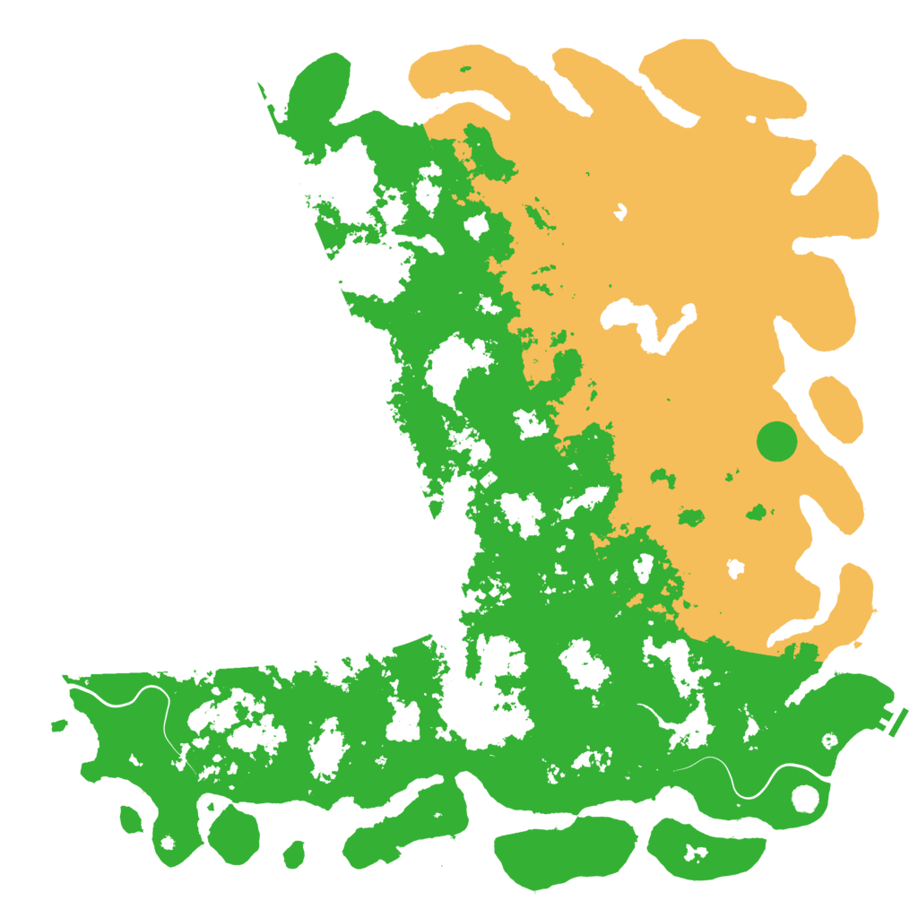 Biome Rust Map: Procedural Map, Size: 6000, Seed: 7423